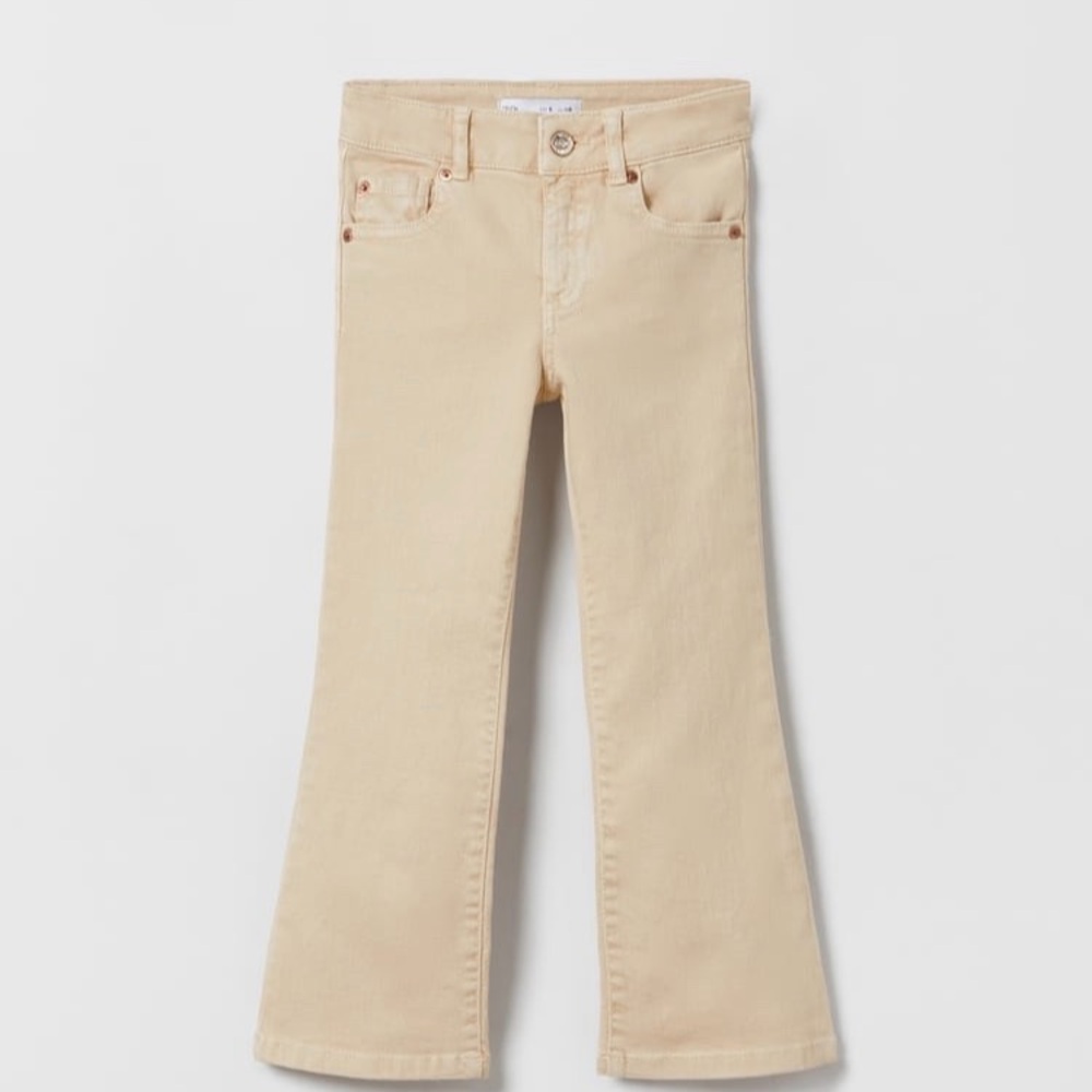 Zara Kids Cream Flared Jeans
